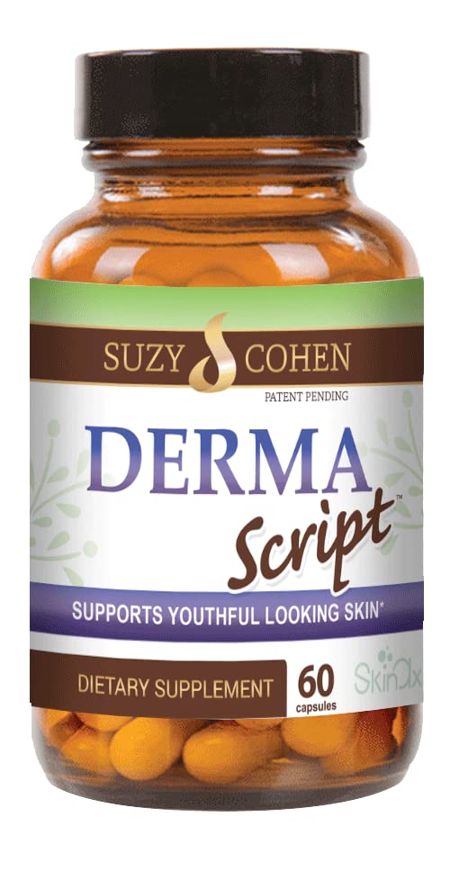 Script Essentials DermaScript Clear Skin Probiotic- 스킨 케어 루틴 보충 - Biotin Face Supplemnt - 전투 여드름, 건조, 자극 및 Rashes (60 캡슐)