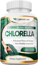 VibraxLabs Chlorella 캡슐 – Broken Cell Wall 600 mg Veggie 알약 (1200 mg 서빙) - 천연 해독을위한 단백질 분말 보충, Spirulina, No aftertaste, 미국에서 만든