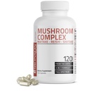 Bronson Triple Mushroom Complex - Maitake - Reishi - Shiitake - 강력한 산화 방지제 및 면역 시스템 부스터 - Full Spectrum Mushroom Complex - 600 mg 캡슐 - 120 카운트