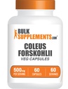 BulkSupplements.com Coleus Forskohlii 추출물 캡슐 - Forskolin Supplement, Forskolin 캡슐 - 초본 보충, 글루텐 무료, 서빙 당 1 캡슐, 60 캡슐 (팩 1)