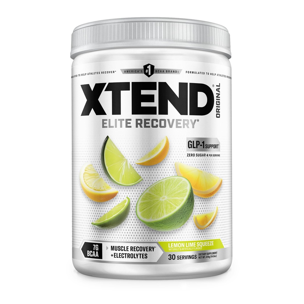 Xtend XTEND 본래 BCAA 분말 7g BCAA와 2.5g L 글루타민, 설탕 남자 & 여자를 위한 아미노산을 가진 자유로운 포스트 운동 근육 회복 음료, 30의 서빙