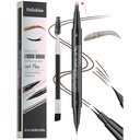 9708 2-Tip Double-Ended Eyebrow Pen, 2-in-1, 눈썹 브러쉬. 방수와 땀 증거, 정확한 액체 블로우, 5 Shades, 오래 견딘 (3#Dark 브라운)