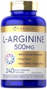 Carlyle L-Arginine 500 mg 캡슐 | 240 개 | Nitric Oxid Precursor | 무료 양식 아미노산 | 비 GMO 및 글루텐 무료 보충