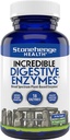 Stonehenge Health Incredible 소화 효소 - 18 식물 기반 효소 - lipase, Lactase, Protease, Amylase, Bromelain for Gas, Bloating, 피로 (1)