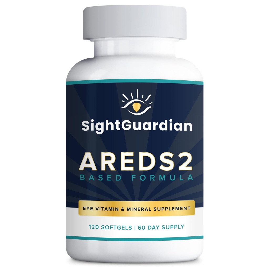 AREDS2 기반 눈 비타민 - 마이너럴 보충 (120ct. 60 Day Supply) - AREDS2 눈을위한 보충 - 낮은 아연 공식 - 아이 비전 보충 및 비타민