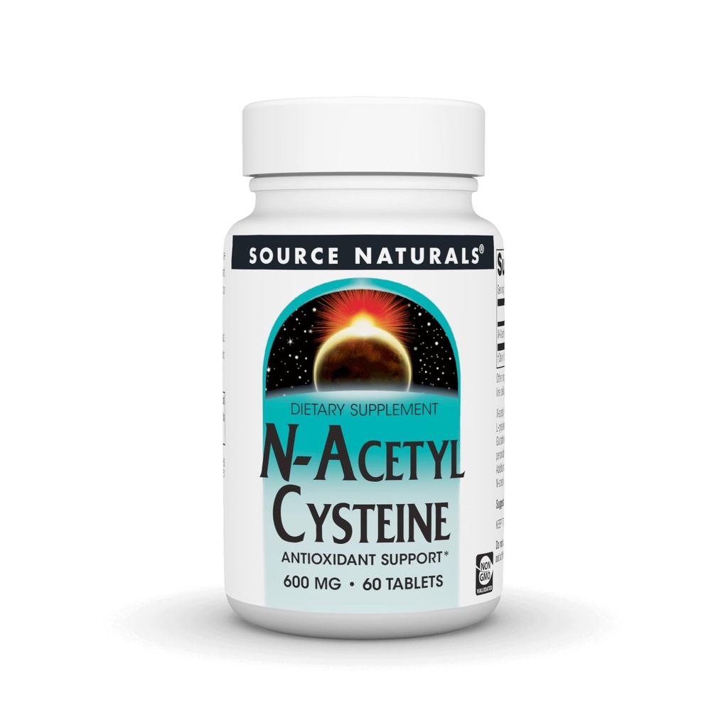 Source Naturals N-Acetyl Cysteine 산화 방지제 지원 600 mg 규정 식 보충 건강 * - 60 정제
