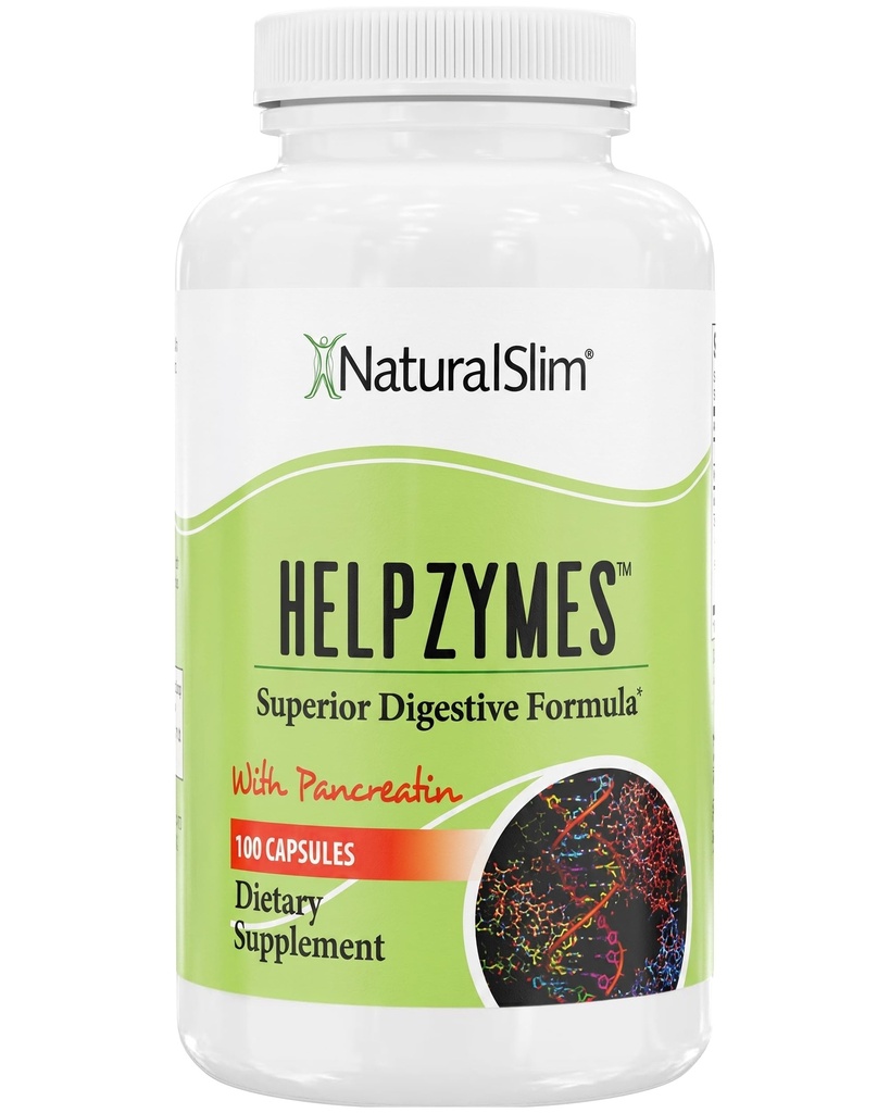 NaturalSlim Digestive Enzymes for Women & Men - Digestion, Gut Health, Bromelain, Ox Bile, Pancreatin을 사용한 가스 블로딩 릴리프. & 베타인 HCL - 100 캡슐 솔로