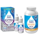 TheraTears 1200mg Omega 3는 눈 영양, 유기 Flaxseed Triglyceride 물고기 기름 및 비타민 E, 건조한 눈, 0.5 Fl Oz, 15 Ml, 2 팩을 위한 Thera Tears 눈 강하를 가진 180 조사를 가진 180 조사를, 2개 포장합니다