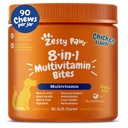 Zesty Paws Dog Multivitamin, Chewable Dog Vitamins and Supplements for Hip & Joints, Skin & Coat, Dogs- Senior & Puppy Multivitamin- Chicken- 90ct 용 오메가 3 물고기 오일