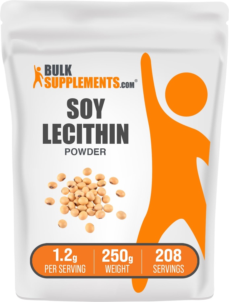 BulkSupplements.com Soy Lecithin 분말 - Lecithin 보충교재, 영양 보충교재, 음식 급료 - 글루텐 무료, 봉사 당 1.2g, 250g (8.8 oz) (1의 포장)