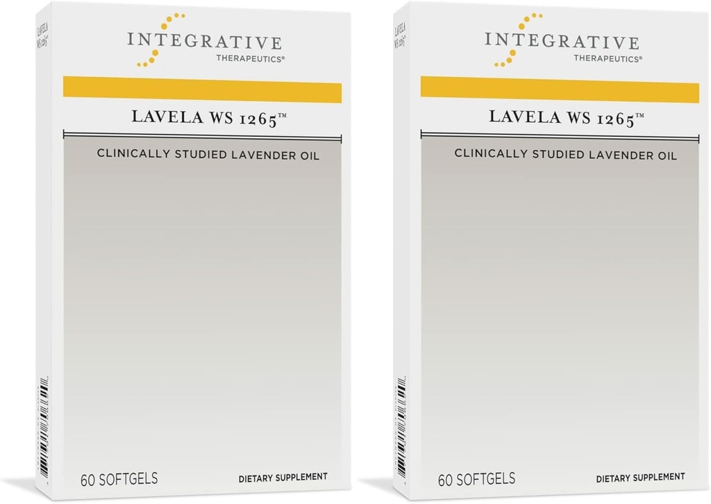 통합 Therapeutics Lavela WS 1265 - 수면 및 스트레스 지원을위한 Lavender 정유 보충 * - Dairy-Free - 120 Softgels (120 서빙)