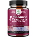 D Mannose with Cranberry Supplement - Kidney Defense Support & Cleanse and Urinary Tract Health for Women & Men - 성인을위한 Bladder 건강 보충 - 120 조사