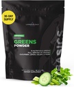 Livingood Daily Basic Greens Powder, 슈퍼 그린 음료는 Spirulina, Broccoli, Kale, Wheat Grass & Chlorella, 유기 야채 혼합, Vegan, 글루텐 무료, 비 GMO, 30 서빙