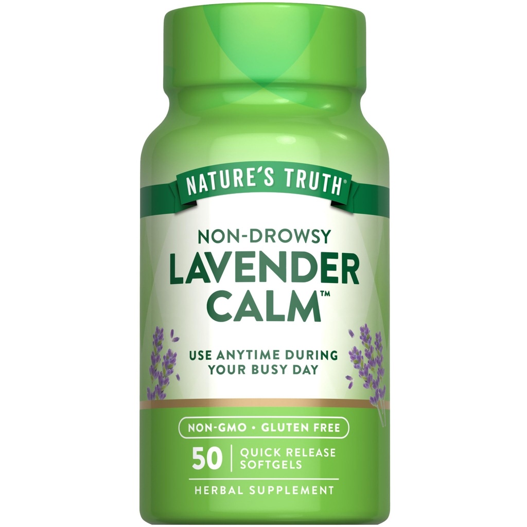 Nature's Truth Lavender Calm Softgels 구두 보충교재 | 50 개 | Non-Drowsy Herbal | 비 GMO & 글루텐 무료