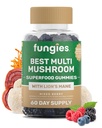 남성과 여성을위한 Fungies 멀티 버섯 구미 - 버섯 보충은 Lion 's Mane, Cordyceps, Reishi, Chaga, Shiitake, Maitake & Turkey Tail - Gelatin-Free, Gluten-Free & Vegan Gummy Vitamins를 포함합니다.
