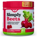 CoQ10-Nitric 산화물 & 에너지 지원 비 GMO Beetroot 분말 & 포도씨 추출물 자연적인 혼합 베리 풍미 60 조사를 가진 사탕 Gummies