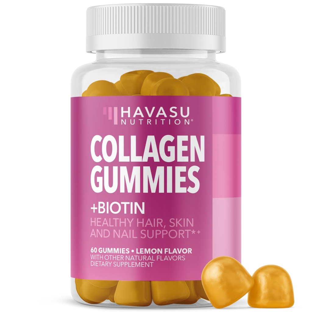 2500mcg Biotin, 아연, 비타민 C & E를 가진 여성 그리고 남자를 위한 교원질 Gummies - 머리, 피부 & 못 지원 - Biotin와 교원질 Gummies - 레몬 풍미 - 30의 서빙