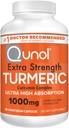 Qunol 심황 Curcumin 캡슐, 1000mg 여분 힘 보충교재, 특허가 주어진 수성 기술, 까만 고추를 가진 Turmeric Curcumin에 대안, 30의 Veggie 캡슐