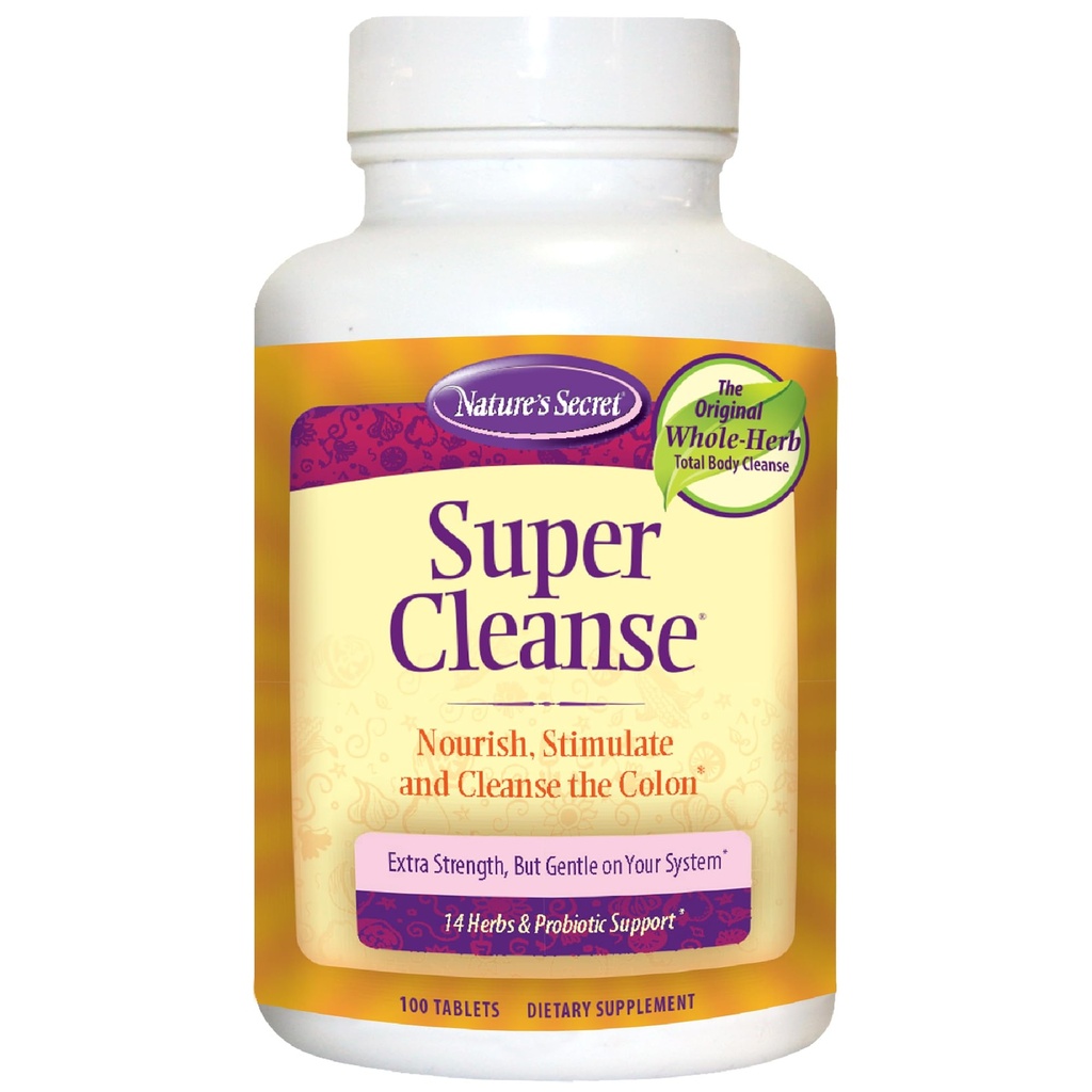 Nature 's Secret Super Cleanse - 14 허브 및 Probiotic 지원으로 추가 강도 대령 Cleanse - Gut Health Detox Cleanse & Digestive Support Gentle Elimination Formula - 100 정제 (1 팩)