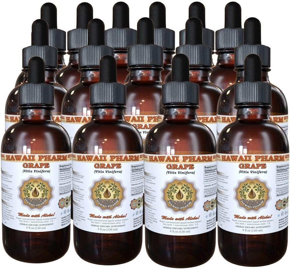 포도 액체 추출물, 포도 (Vitis Vinifera)씨 Tincture 보충교재 15x4 oz