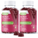마그네슘과 비타민 C를 가진 Viteey Beet 뿌리 Gummies - 심장 건강, 혈압 지원을 위한 Beetroot 보충교재 - Vegan, 글루텐 자유로운 - 120 조사