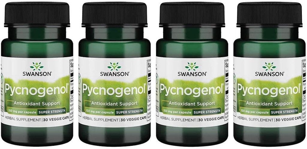 Swanson Ultra Pycnogenol - 최고 힘 150 mg 30 Veg 모자 4 팩