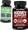 Kidney Support Cleanse Detox & Repair 120 Cap - 함께 - 15 Day Cleanse | 자연적인 Laxative를 가진 Colon Detox