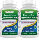 제일 자연적인, 글루코사민 Chondroitin 및 MSM 합동 보충교재, 봉사 당 2600 mg, (180의 조사 2))