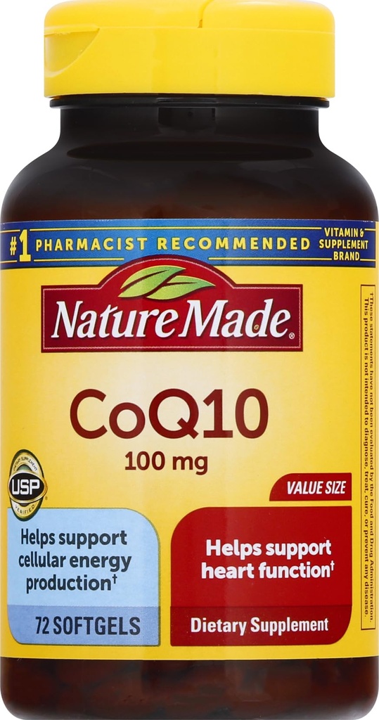 CoQ10 100 mg Softgels의 심장 건강을 위한 72 조사 가치 크기