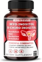 Myo-Inositol + D-Chiro Inositol - 150 캡슐 - Folate, NAC, Berberine, CoQ10 및 Detox 혼합 - 지원 Hormonal 균형 및 대사 웰빙 - 비 GMO, 글루텐 프리