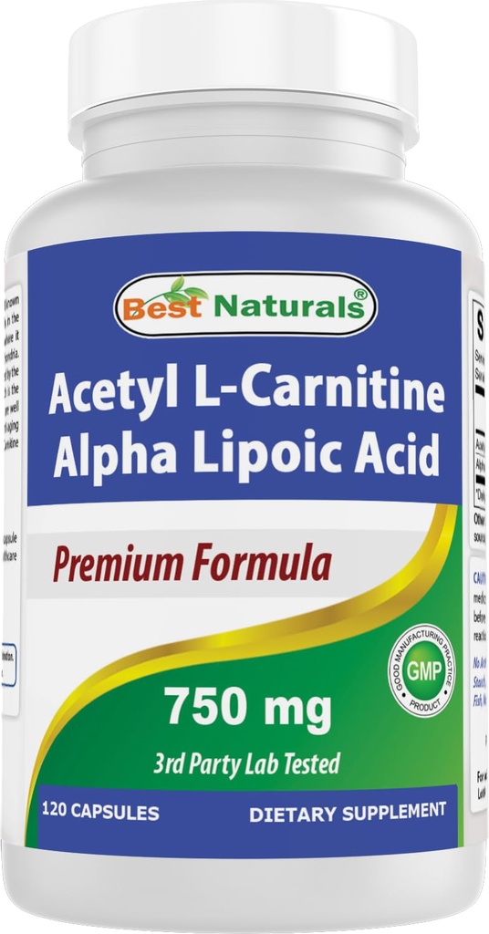제일 자연적인 아세틸 L 카르니틴과 알파 Lipoic 산 750 mg 120의 캡슐