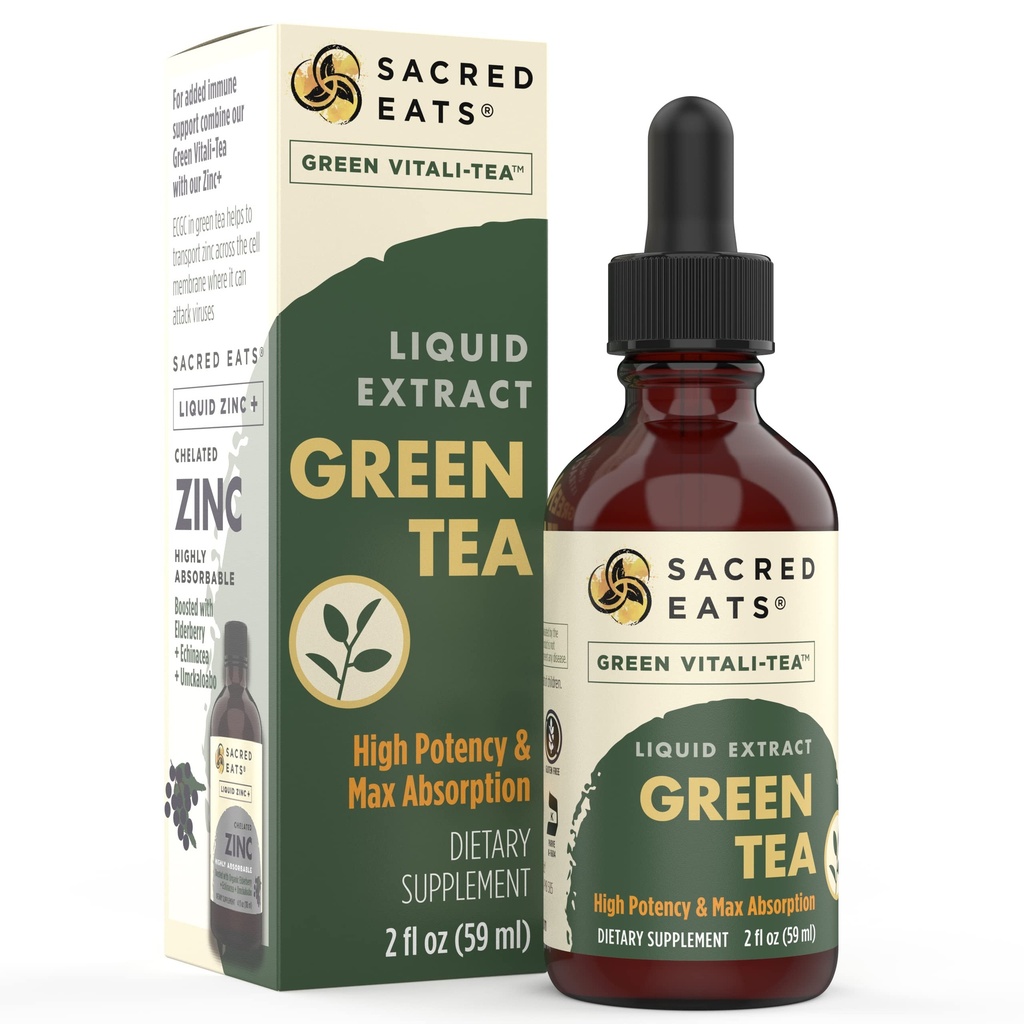 녹차 액체 추출물 하락 - 면역력 (Antioxidants & Polyphenols) 보충교재. Gentle Energy를 홍보합니다. 유기 성분, 비 GMO, 알코올 및 글루텐 무료 (Non-Flavored)