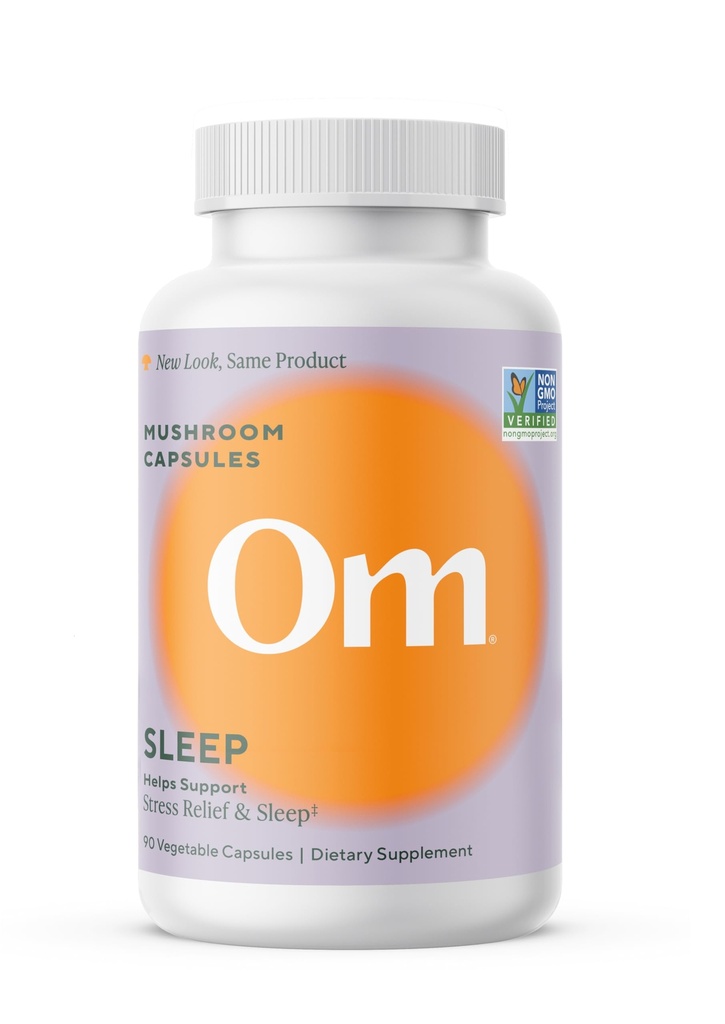 OM 버섯 Superfood Sleep 버섯 캡슐 Superfood 보충교재, 90의 조사, 30 일, Reishi, GABA, L-Theanine, 나머지 & 수면 질 Superfood 보충교재를 위한 Melatonin