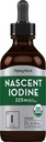 Piping Rock Nascent Iodine Drops Organic | 2 fl oz | 액체 채식주의자 보충교재 | Non-GMO, 글루텐 무료