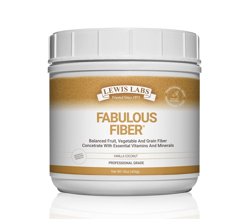 Lewis Labs Fabulous 섬유 분말 보충 | 과일, 야채 및 곡물에서 매일 섬유 분말을 맛있게 용해 | 전문 학년 비타민 미네랄이 미국에서 제조 된 | 16 온스