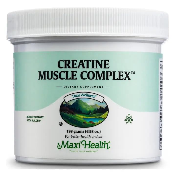 L-Taurine와 늑골 분말을 가진 근육 질량을 위한 Maxi-Health Monohydrate Creatine - 전과 포스트 운동을 위한 영양 보충교재