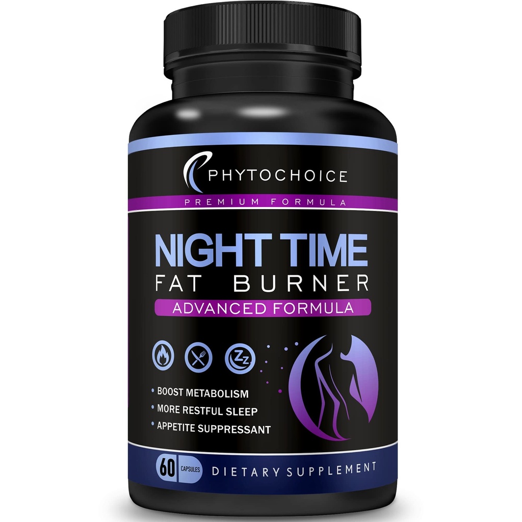 밤 시간 체중 감량 알약 여성 - CARB Blocker Appetite Suppressant Melatonin-Fat Burner Diet 약으로 여성 - 야간 Metabolism Booster-Made 미국 - 1 팩
