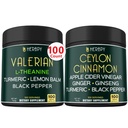 번들 5in1 Valerian 뿌리 보충교재 & 6in1 프리미엄 Ceylon 계피 보충교재