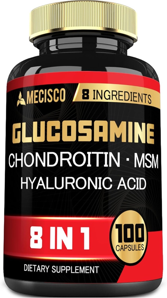 7000mg Glucosamine Chondroitin MSM Immune 보충교재 - 지원 뼈, 합동 건강, 면역 체계 & 전반적인 건강 - 100개의 캡슐