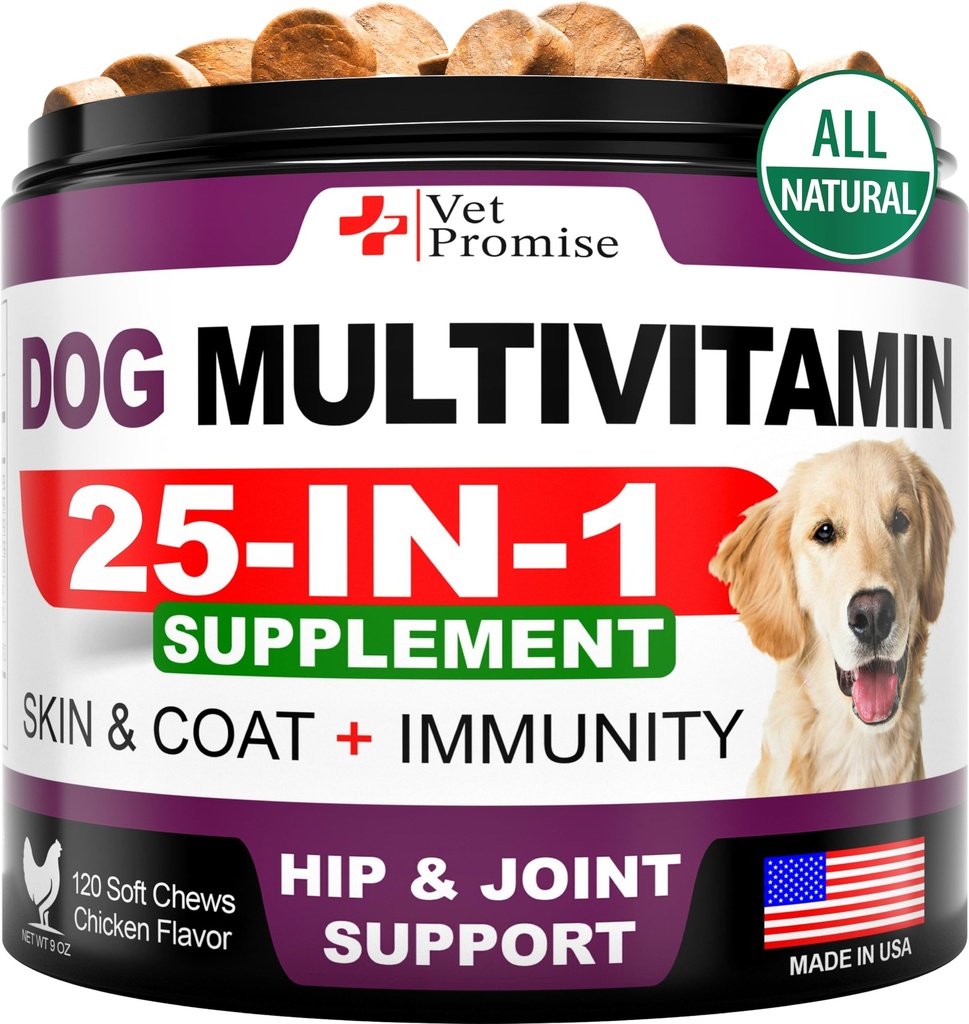 개 Multivitamin Glucosamine - 개 비타민 및 보충제 - 개를위한 수석 및 강아지 Multivitamin - 애완 동물 관절 지원 건강 - 면역 - Mobility - 에너지 - Gut - 피부 - 120 Chews