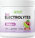 Relax+ Cherry Limeade Calming Electrolyte 보충교재: Relaxation, 긴장 기복, Adrenal & Cortisol 지원을 위한 Hydration & 계류 지원 - 글리신, L-Theanine, 레몬 Balm - 미국제