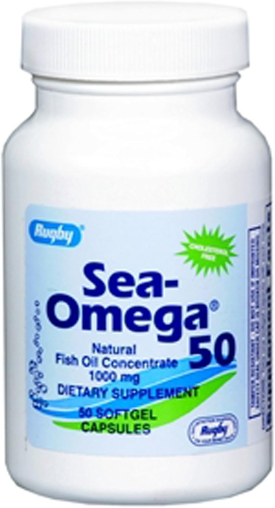 럭비 바다 Omega 50 자연적인 물고기 기름 농축 1000mg