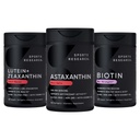 스포츠 연구 Biotin (B7) 10,000mcg + Lutein + Zeaxanthin (20mg) + Algae (6mg)의 Astaxanthin 보충교재 - 모든 Vegan | 120 Softgels 각 | 더 나은 흡수를 위한 모든 만드는 코코넛 기름