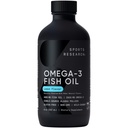 Sports Research® Omega-3 Fish Oil 4685mg - Wild Caught Alaska Pollock - 자연 레몬 맛, MSC 인증 지속 가능 - 8oz (48 인분)