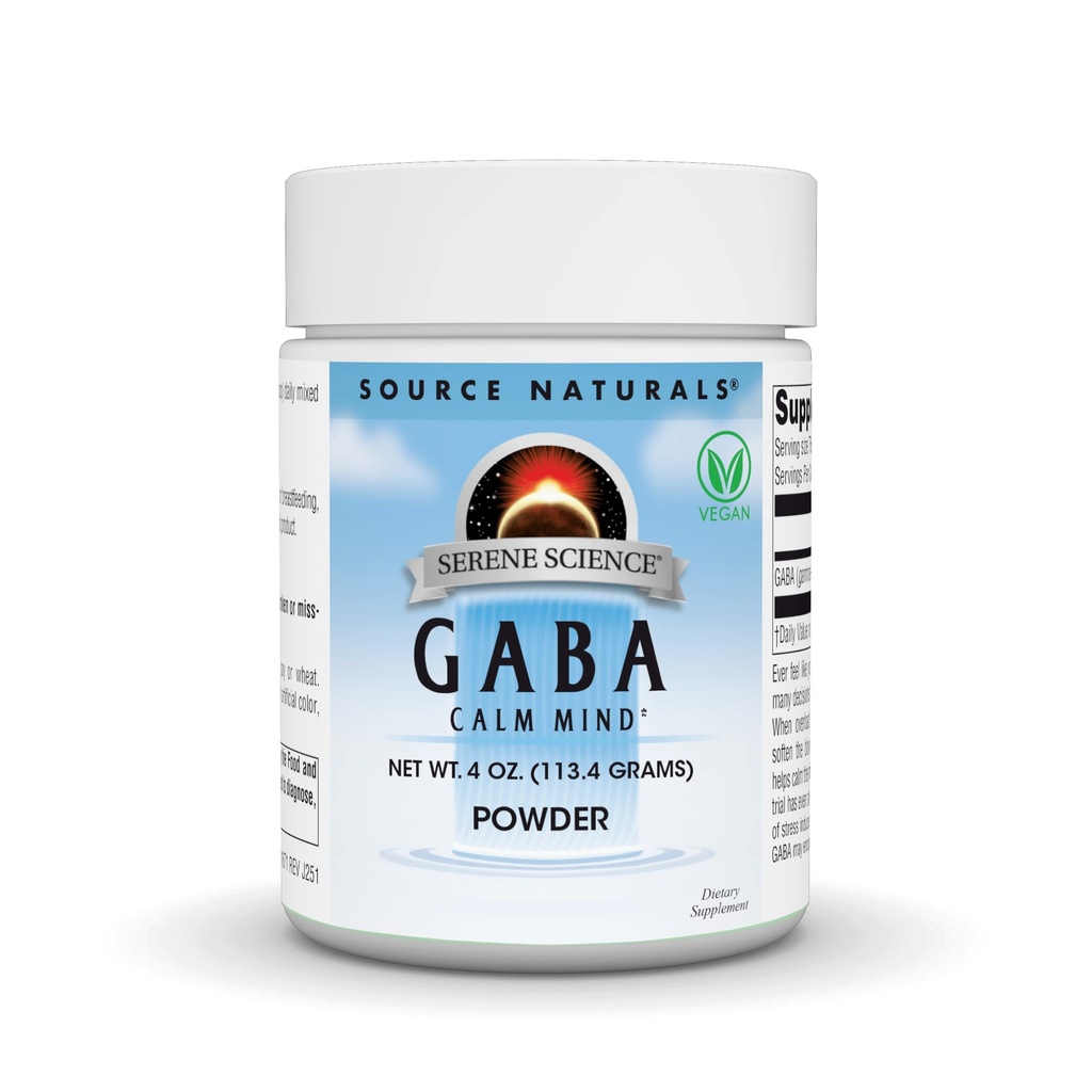Source Naturals Serene Science GABA, Calm Mind - 4온스 분말