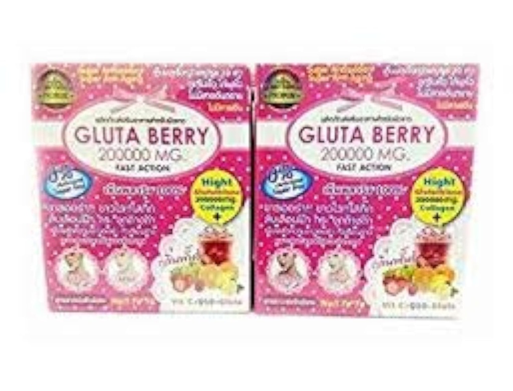 2Box Gluta Berry 200000 mg 음료 PUNCH 피부 음식은 주근깨 희게하는 피부 빠른 활동 10pcs./Box를 감소시킵니다. ...