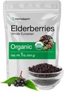 Horbäach Elderberry Dried Organic | 1 lb 벌크 백 | 전체 유럽 | 비 GMO, 글루텐 프리 | 삼부커스 니그라