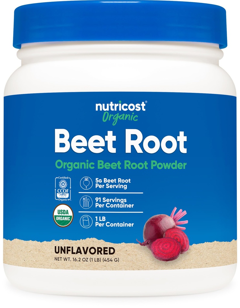 Nutricost 유기 사탕수수수수 분말 1 LB - Vegan, Superfood, 공인 USDA 유기