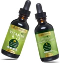 Go Nutrients 비타민 B12 2 온스 & 액체 클로로필 60 ml GMO 무료, Vegan 친절 한, 글루텐 무료, Soy 무료, 액체 클로로필 Vegan 친절한 B12 서브 언어 보충 3000 mcg Methylcobalamin