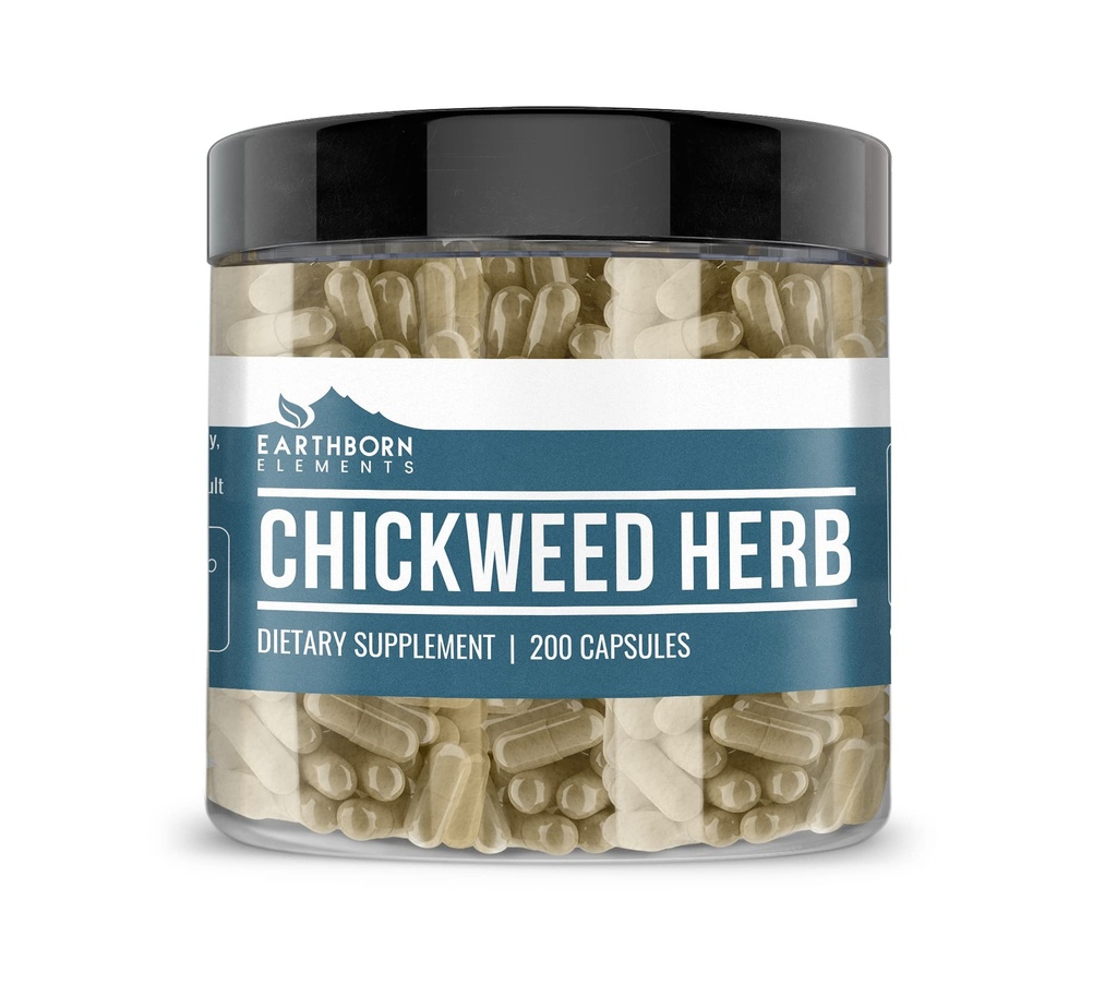 Earthborn Elements Chickweed Herb (200 캡슐) 순수, 필러 또는 첨가제